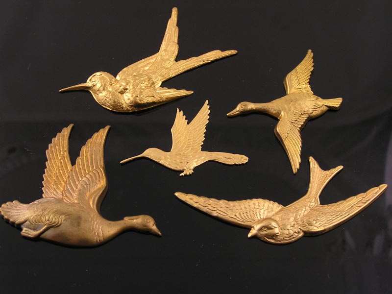 Brass Bird Pendants