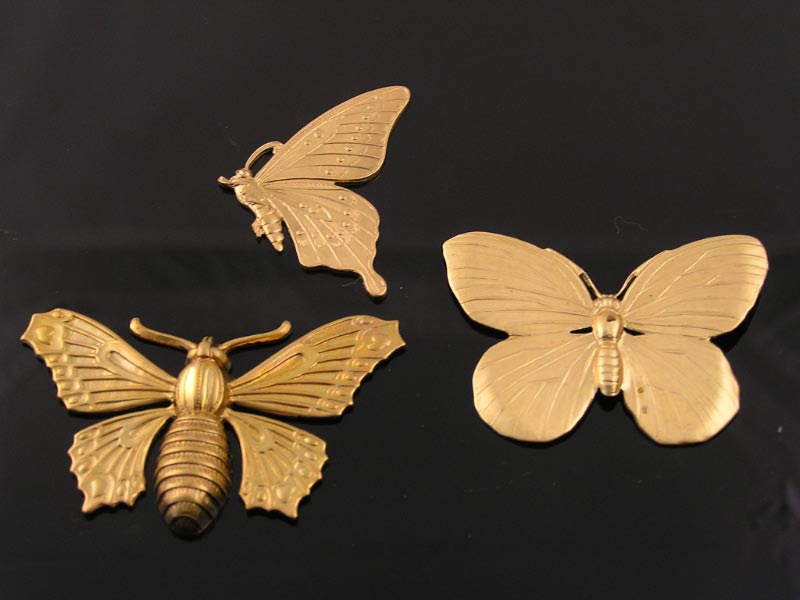 Solid Brass Butterfly Pendants