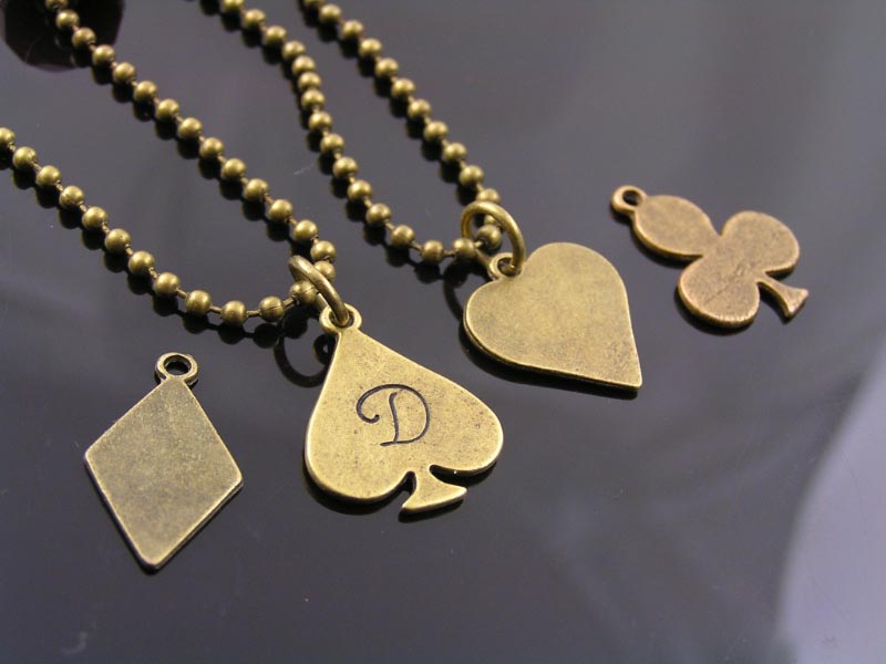 playing card suits pendants