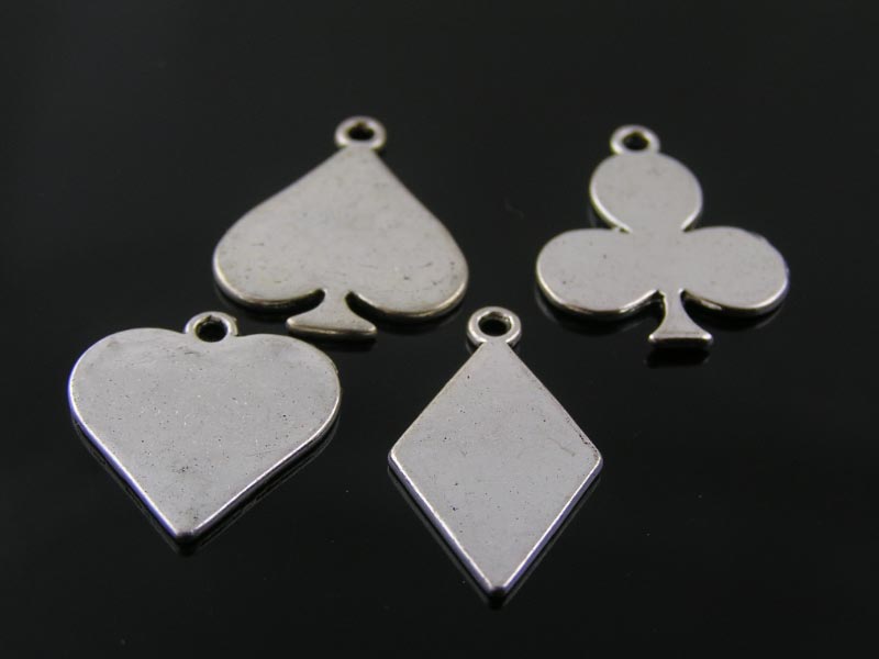 Charms/Pendants in Playing Card Suits