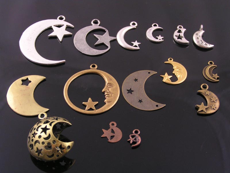 Moon with Star Pendants