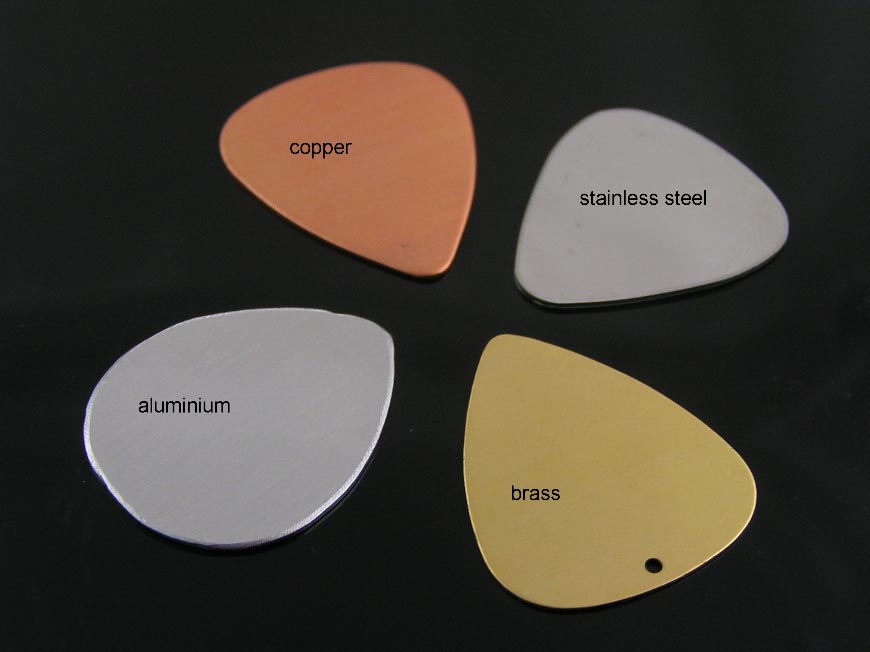 Guitar Picks in different Metals