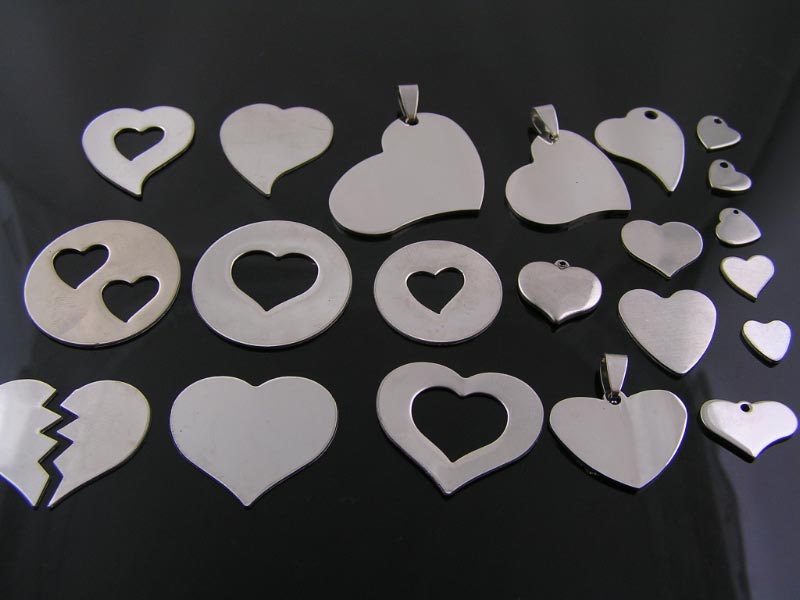 Stainless Steel Heart Pendants