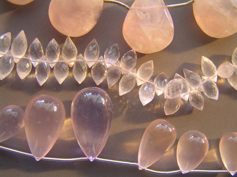 Rose quartz beads