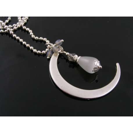 Large Crescent Moon Body Necklace