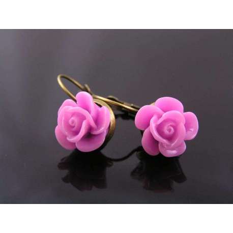 Lavenderl Rose Earrings