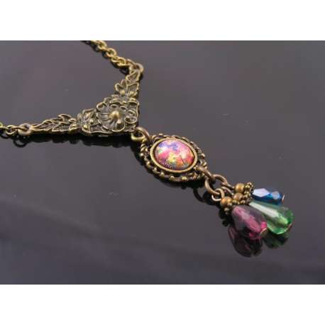 Old Fashioned Opal Necklace