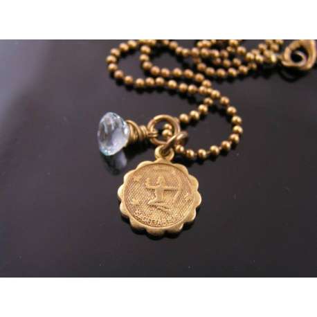 Astrological Star Sign Charm with Birthstone