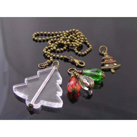 Christmas Necklace with 3 Pendants