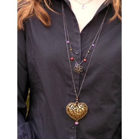 Filigree Heart Body Necklace