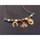 Cow Girl, Rodeo, Horse Necklace with Charms and Czech Beads