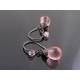 Pink Czech Glass Teardrop Earrings
