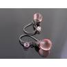 Pink Czech Glass Teardrop Earrings