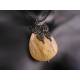 Huge Brown Quartz Drop Necklace with Black Butterfly 