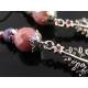 Pink and Purple Christmas Tree Earrings