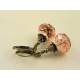 Peach Pink Crystal Earrings