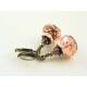 Peach Pink Crystal Earrings