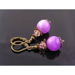 Purple Lucite Earrings