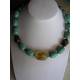 African Turquoise, Tiger's Eye and Quartz Necklace