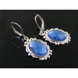 Blue Mirror Earrings