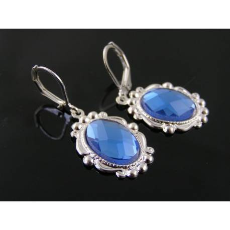 Blue Mirror Earrings