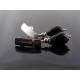 Dramatic Black Crystal Stainless Steel Earrings