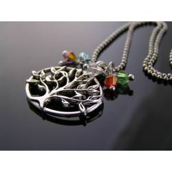 Tree of Life Necklace with Crystals