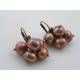 Copper Pearl Pom Pom Earrings
