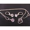 Cubic Zirconia Solitaire Necklace and Earrings Set