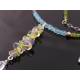 Sea Glass - Gemstone Necklace with Blue Topaz, Vesuvianite, Tanzanite