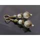 Mint Green Czech Bead Earrings