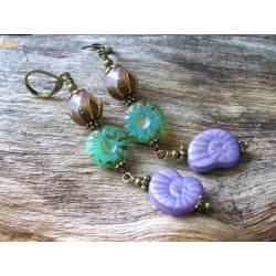 Earrings with Fabulous Czech Glass Beads