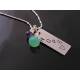 Chalcedony, Amethyst and 'HOPE' Necklace, Hand Stamped