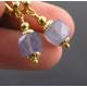 Faceted Iolite Cube Earrings