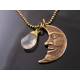 Crescent Moon with Moonstone Necklace