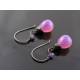 Lavender Opal Czech Glass Teardrop Earrings