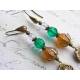 Winged Goddess Czech Glass Bead Earrings