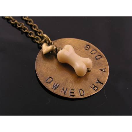 "Owned by a Dog' Dog Lover Necklace