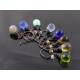 Matte Purple Czech Glass Teardrop Earrings
