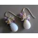 Natural Blue Chalcedony Earrings