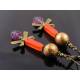 Bright Czech Glass Bow Earrings