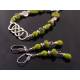 Bright Green and Silver Earrings