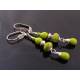Bright Green and Silver Earrings
