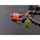 Large Chunky Amethyst Necklace with Carnelian, Smokey Quartz and Peridot