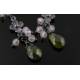 Vesuvianite and Rose Quartz Sterling Silver Earrings