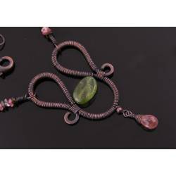 Wire Wrapped Tourmaline Necklace