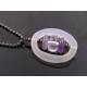 Modernistic Necklace with White Agate, Amethyst, Quartz and Hematite
