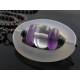 Modernistic Necklace with White Agate, Amethyst, Quartz and Hematite