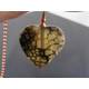 Extra Large Black Cracked Agate Heart Pendant on solid Ball Chain