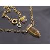 Honey Quartz Pendant in Pencil Shape, Necklace